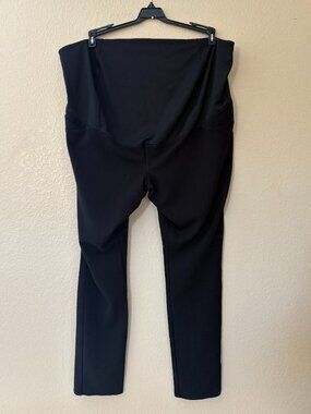 Isabel Maternity Black Over Belly Leggings XXL Stretch Pregnancy Pants